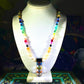 Rainbow Crystal and Glass Key Necklace