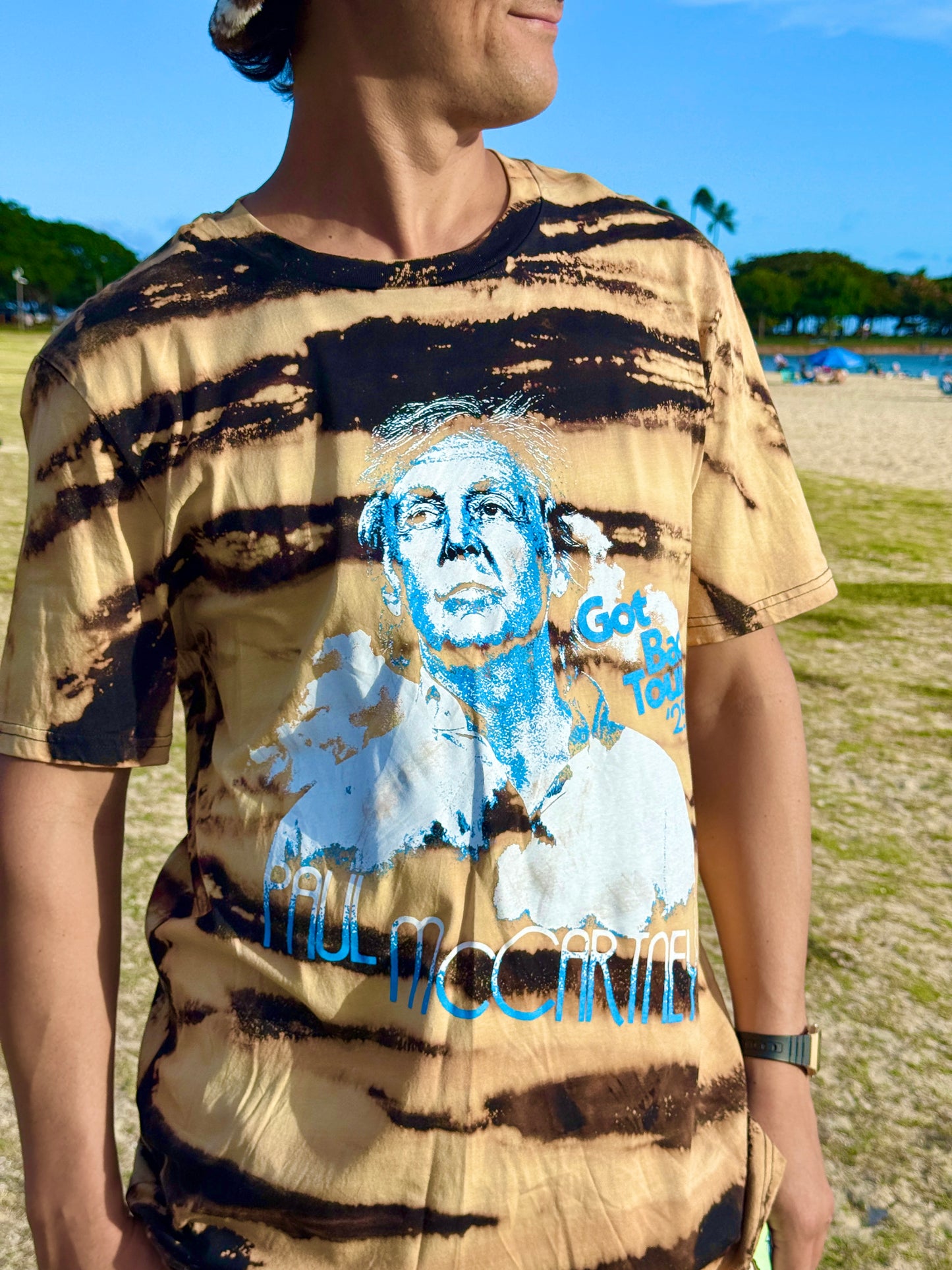 Paul McCartney Bleach Dye T-shirt (X-Large)