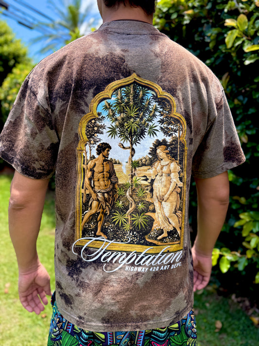 Four-Twenty Adam and Eve Bleach Dye T-shirt (Small)