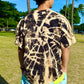 Sacred Geometry Flame Octopus Bleach Dye T-shirt (2X-Large)