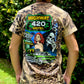 Highway 420 Motel Bleach Dye T-Shirt (Medium)