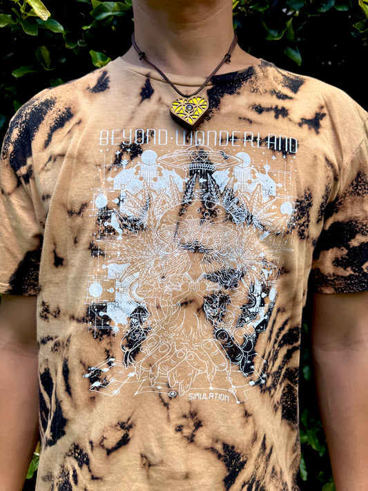 Beyond Wonderland Simulation Bleach Dye T-Shirt (Large)