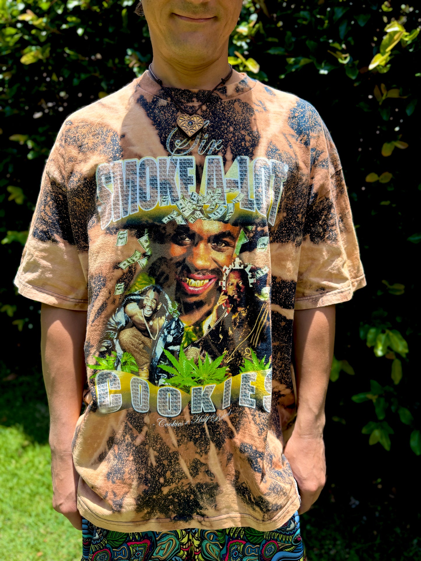 Sir Smoke A-Lot x Cookies Bleach Dye T-Shirt (2XL)