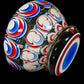 Blue and Red Dot Stack Dichro Paper Weight