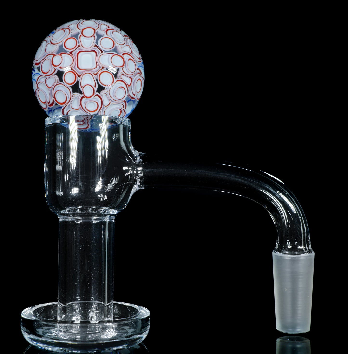 2-Layer Red and Blue Dot Stack Slurper Marble (27mm)