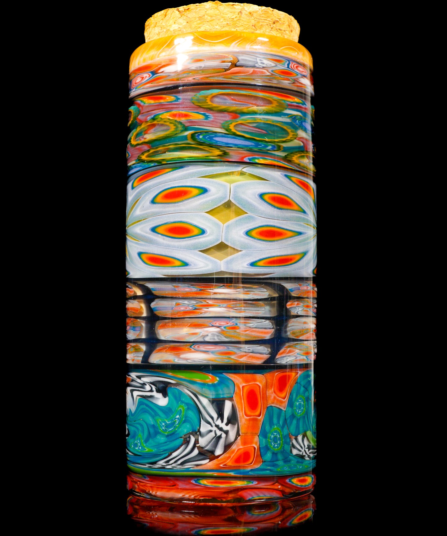 Abstract Milli Cork Jar