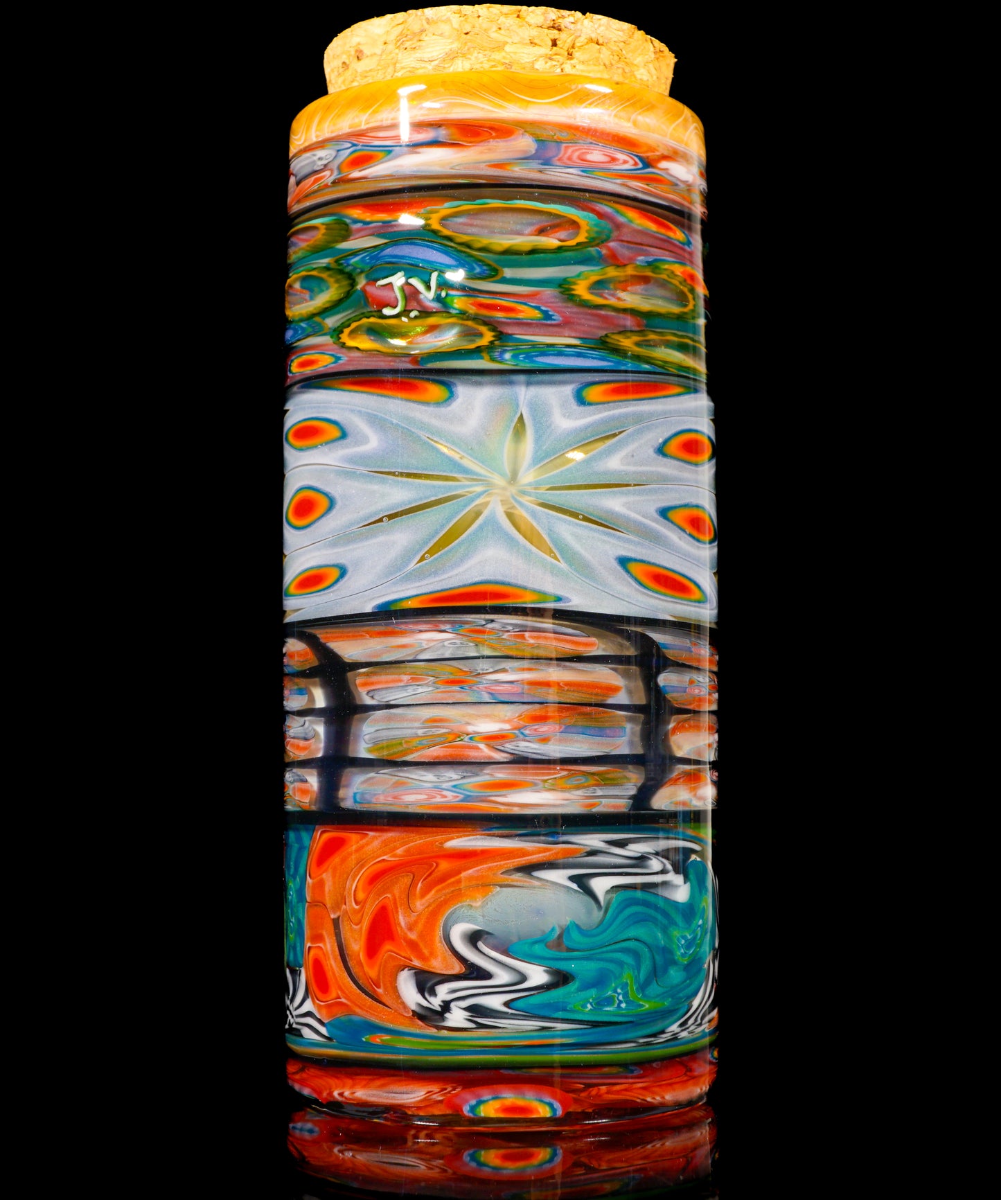 Abstract Milli Cork Jar