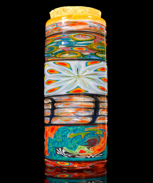 Abstract Milli Cork Jar
