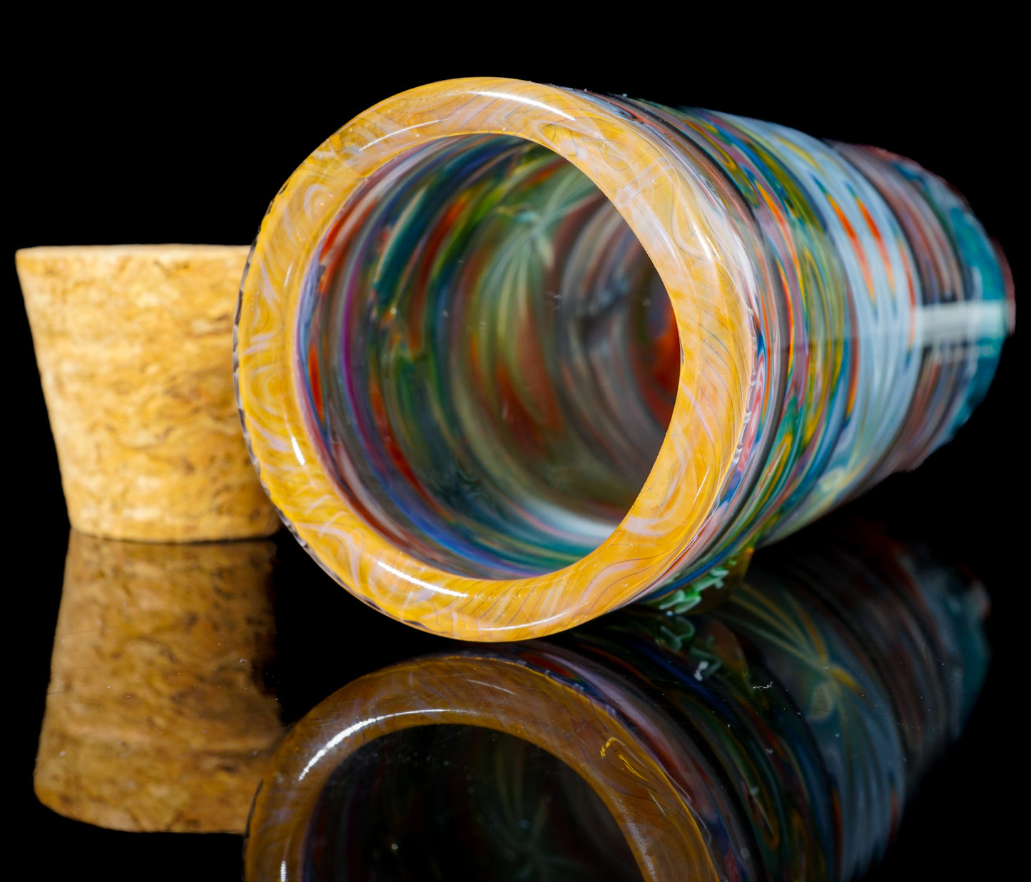 Abstract Milli Cork Jar