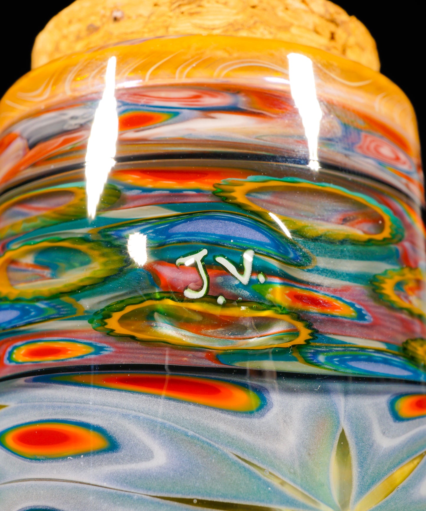 Abstract Milli Cork Jar