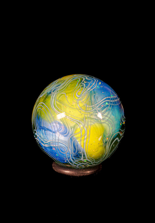 Crushed Opal UV Scribble Tech Marble (21mm) - R