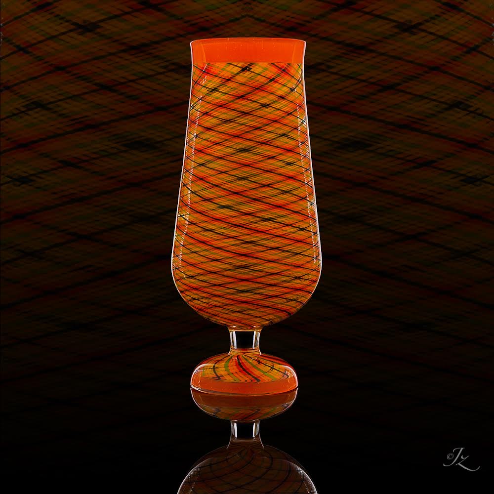 Orange UV Retti 12oz Tulip Goblet