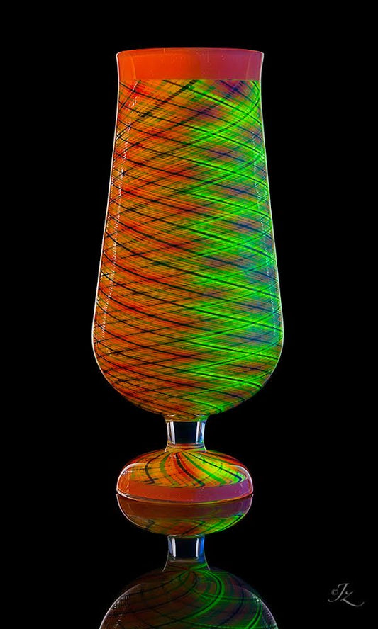 Orange UV Retti 12oz Tulip Goblet