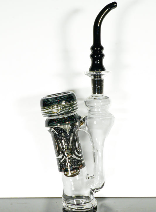 Black and White Crushed Opal Re-Lock + Mouthpiece + Slide + Plug