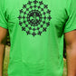 Green Fleur De Lis Mandala T-Shirt