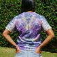 Purple Tie Dye Fleur De Lis Mandala T-Shirt