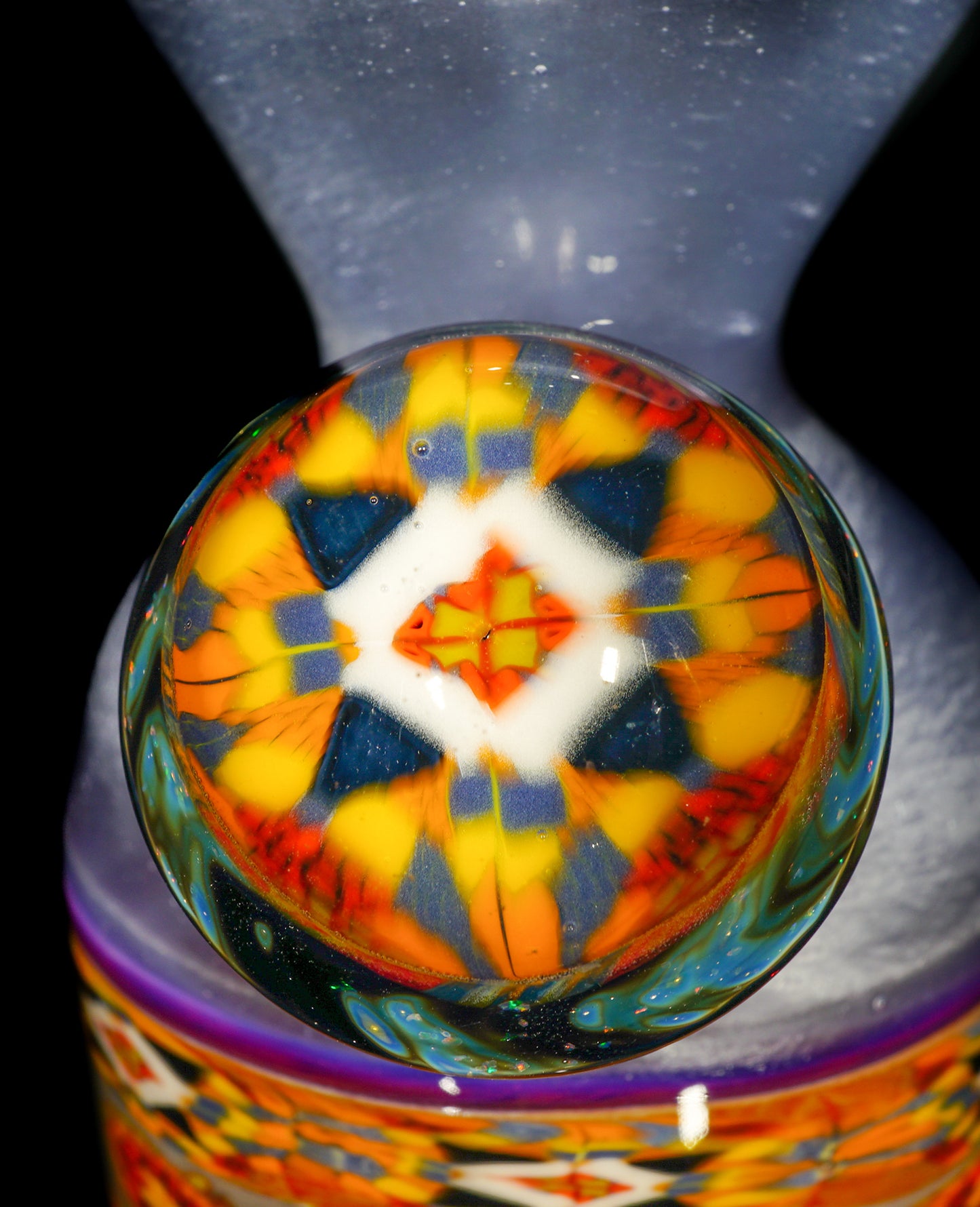 Heisenberg over UV Blue Satin Crushed Opal Space and Milli Tube