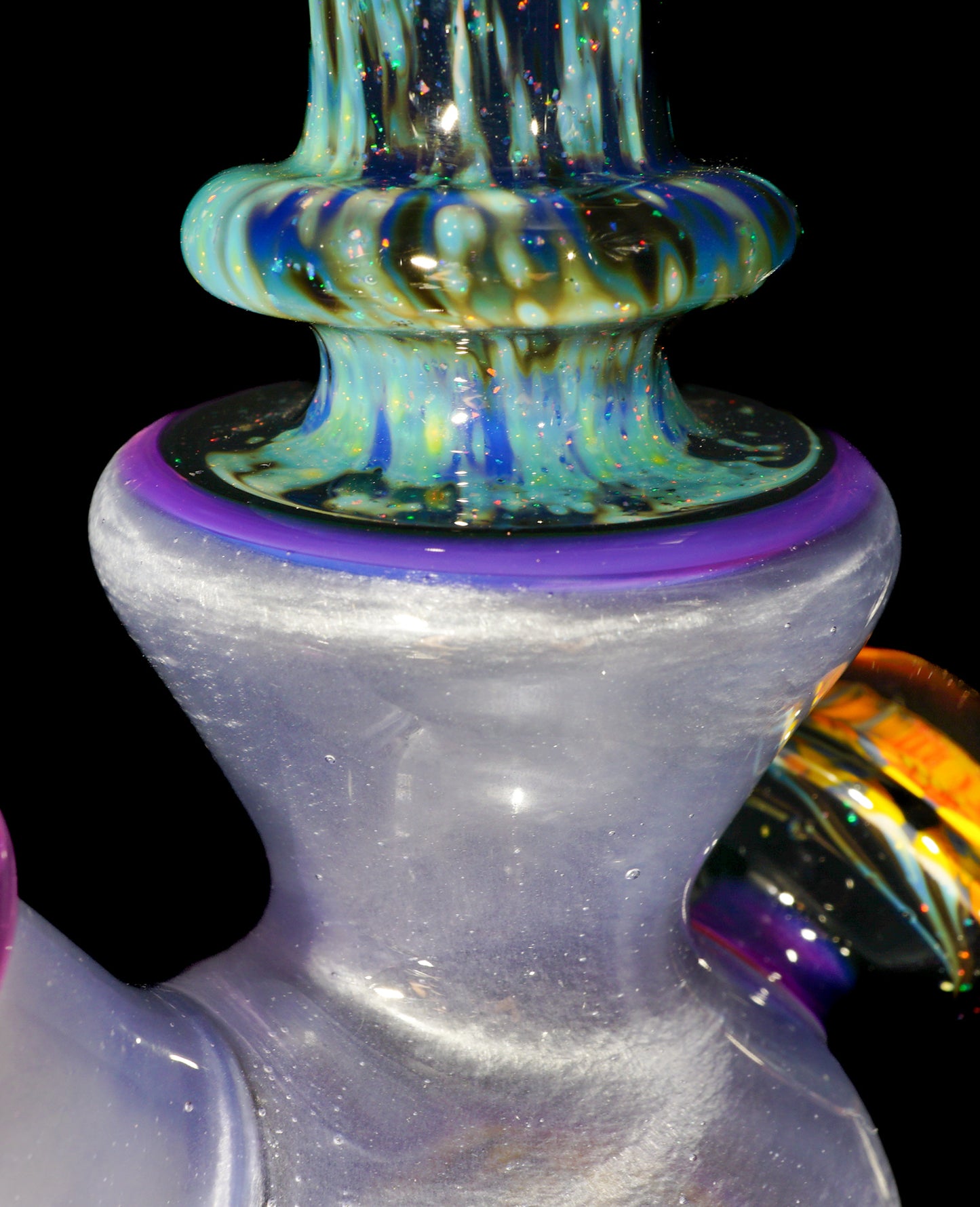 Heisenberg over UV Blue Satin Crushed Opal Space and Milli Tube