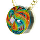 Faceted Blue Stardust Rainbow Retti Opal Pendant no.3
